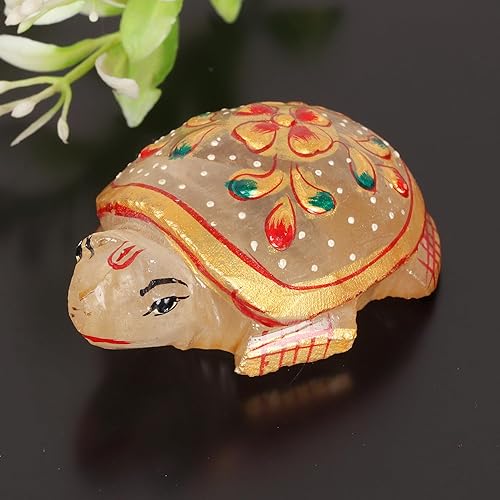 Miniatura 4 de GEMHUB Estatua de piedra de tortuga de topacio de limón amarillo natural de 364.65 ct para regalo de larga vida