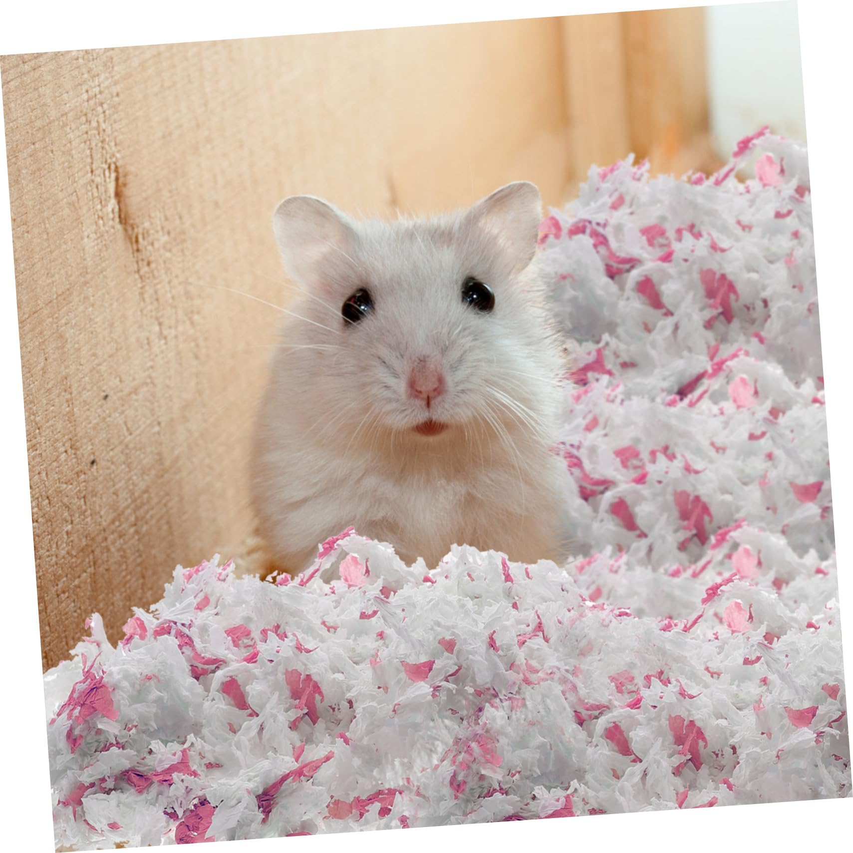 ibasenice Papierstreu für Hamster und Kleine Nagetiere Staubarm Saugfähig 1 Beutel für Käfige Hält das Gehege Sauber und Frisch