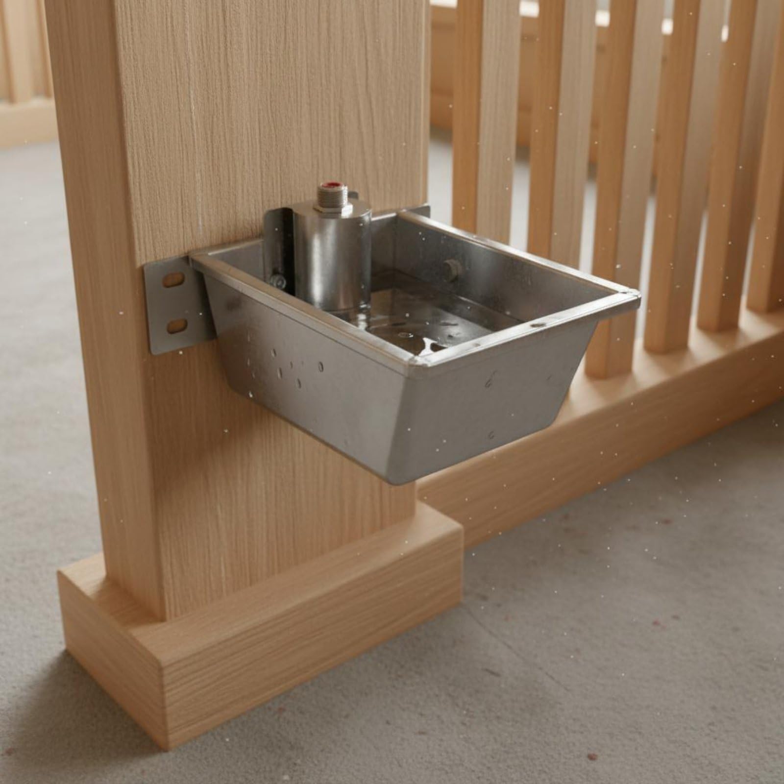Abbeveratoio Automatico in Acciaio Inox Con Foro di Scarico Vasca Abbeveratoio a Galleggiante Robusto e Durevole per Allevatori, Piccolo Rettangolare