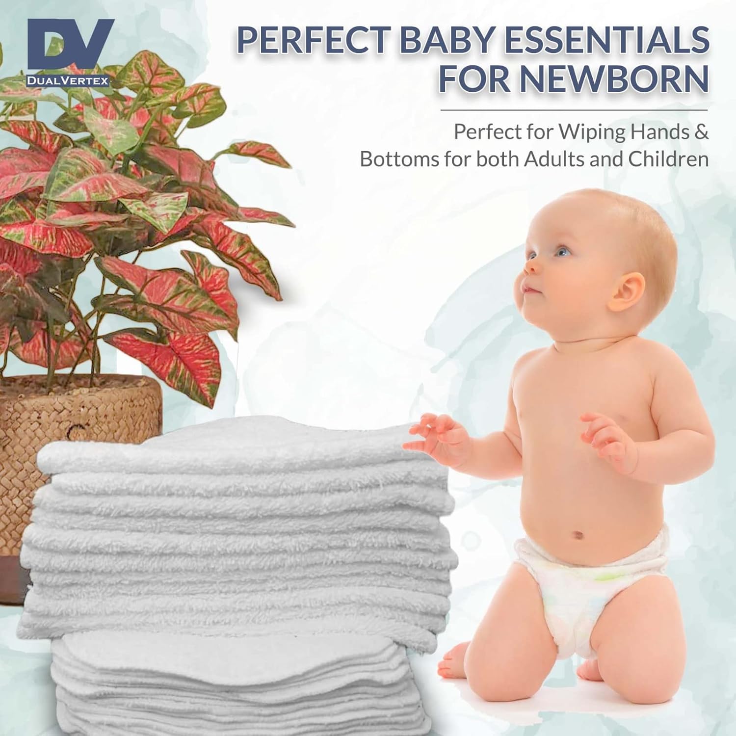DualVertex 30 Bamboo Reusable Baby Wipes - Face Cloth - Makeup Remover Cloth from Natural Thread Baby Wipes/Face Wipes/Hand Wipes - Reusable Wipes Baby - with 2in1 Laundry Bag/Carrying Bag 8 71SEZD1KKyL. AC SL1500