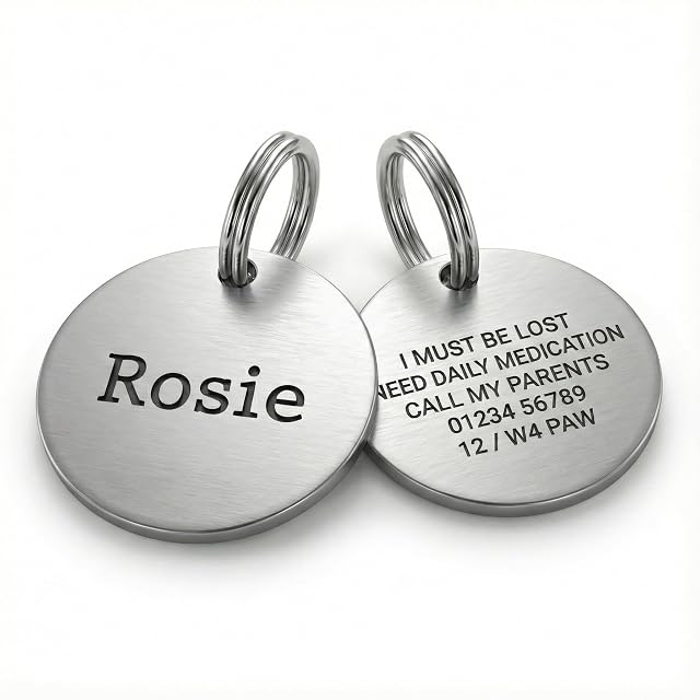 Placa de identificación personalizada para perro