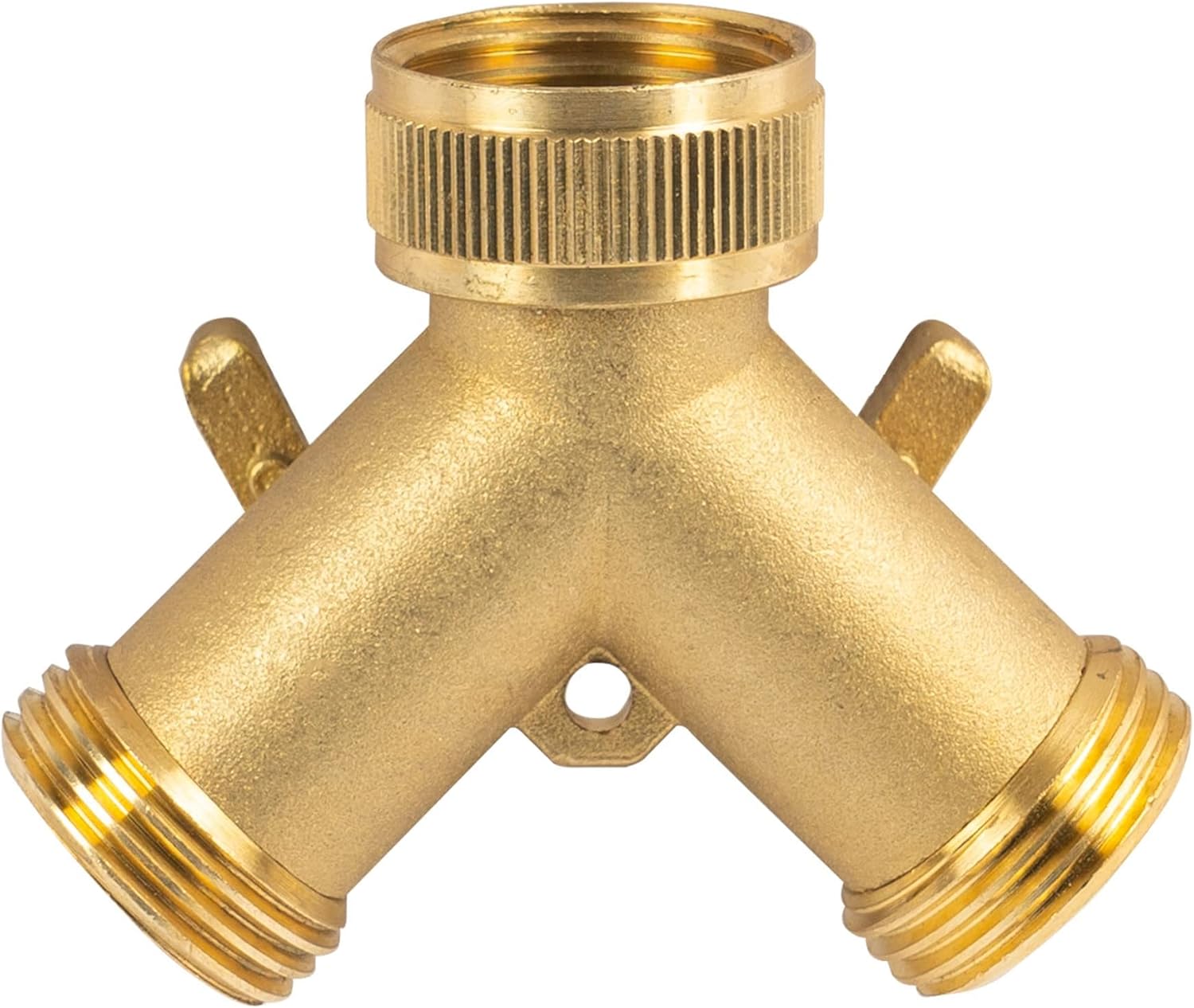 Hourleey Brass Garden Hose Splitter (2 Way), Solid Brass Hose Y Splitter 2 Valves with 2 Extra Rubber Washers (2 Pack) : Patio, Lawn & Garden