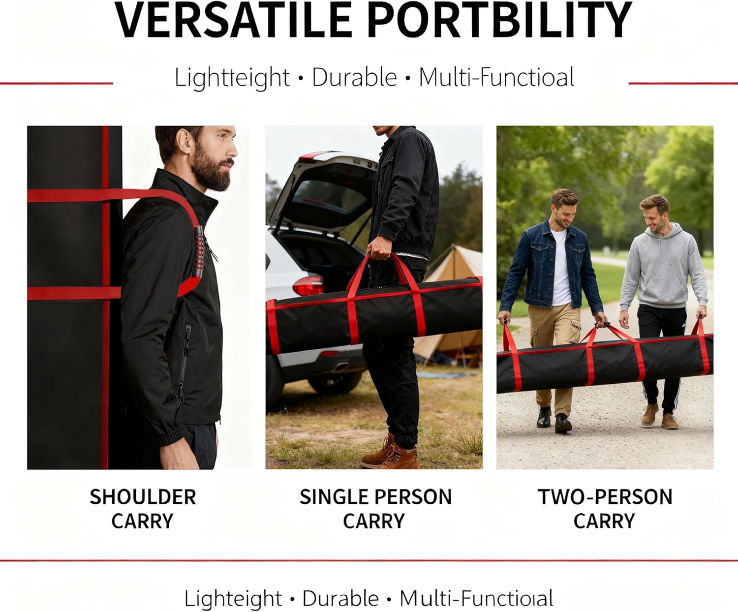 Pop up tent replacement parts, large tent storage bag 83X11.5X1.5 inches, suitable for various party tents, tent poles, and terrace umbrellas, made of 800D Oxford cloth, waterproof and durable - Image 7