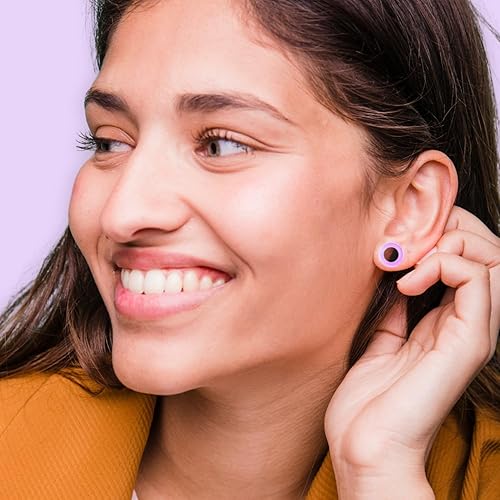 Miniatura 7 de BodyJ4You Kit de estiramiento de orejas de 48 piezas, calibre 14G-00G para principiantes, aceite de jojoba para cuidado posterior, tapones acrílicos