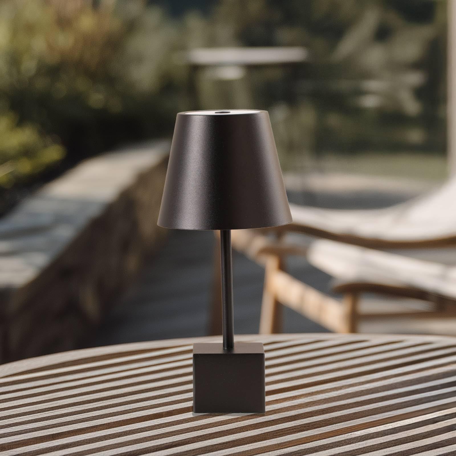 Lindby LED Luminaire de terrasse Janea à intensité variable (Moderne) en Noir Métal (1 lampe,à)