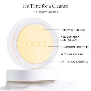 Ogee Brush Care & Perfection Virtual Bundle Organic Makeup Brush Cleaner + Professional Blender Brush