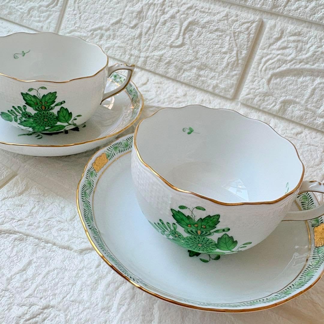 HEREND インドの華 ヘレンド アポニーグリーン セット ヘレンド食器