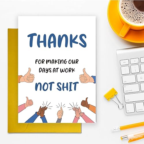 Miniatura 2 de Divertidas tarjetas de agradecimiento para jefe gerente compañero de trabajo, divertido compañero de trabajo, tarjeta de jubilación, nuevo trabajo,