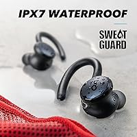 Vista 8 de Soundcore Anker-Auriculares entrenamiento Sport X10, true wireless bluetooth 5.2, ganchos giratorios orejas, graves profundos, IPX7, prueba sudor