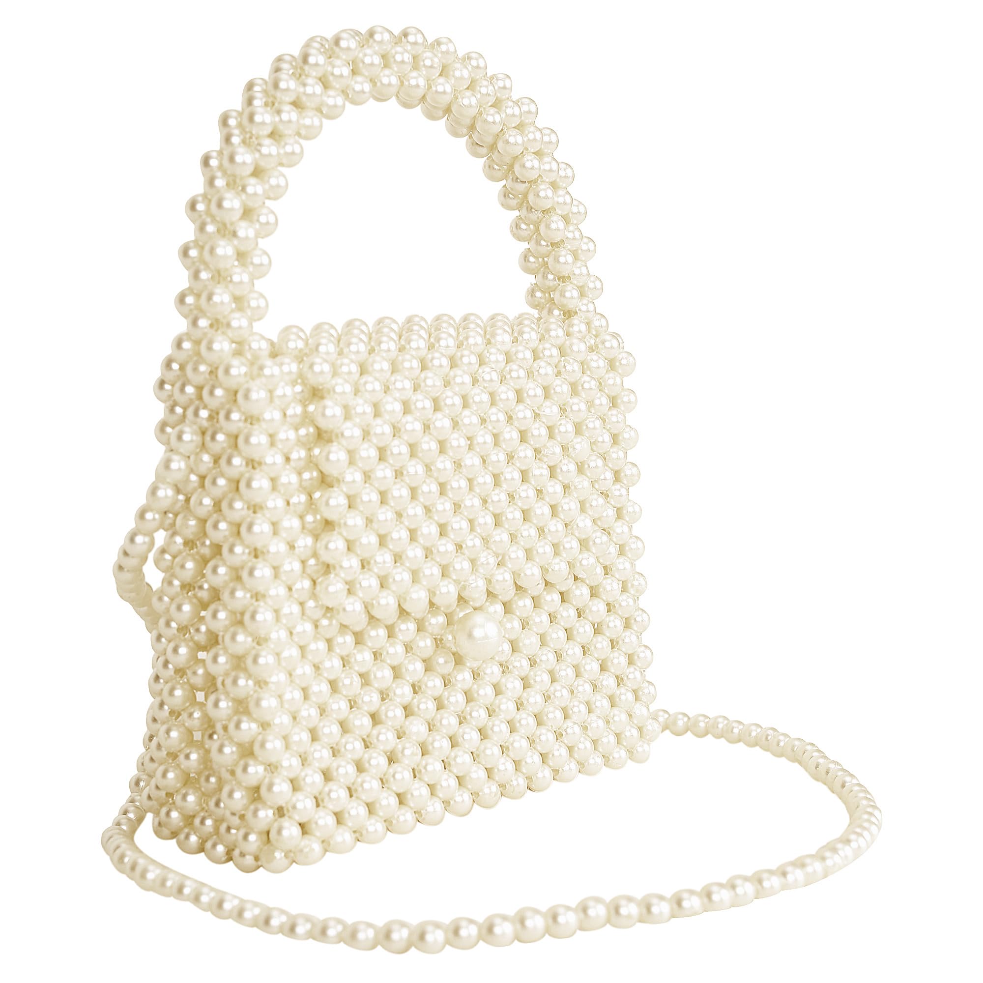 Trend Overseas Handmade White/Ivory Pearl Beaded Sling Bags For Women/Stylish Handbags For Girls/Latest Trendy Pearl Tote Bag (B0BTTPWDB2) Amazon Price History, Amazon Price Tracker