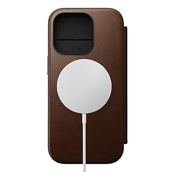 NOMAD - Modern Leather Folio - iPhone 16 Pro | Brown Leather