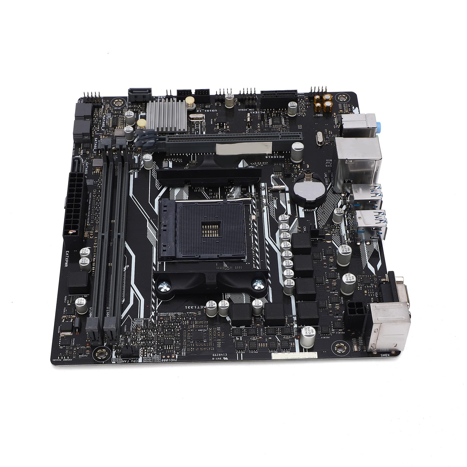 Placa Base A320M F Micro ATX, Zócalo AM4 Compatible con APU Ryzen R3 R5 R7 Athlon de Primera, Segunda y Tercera Generación, 2 Ranuras DIMM DDR4 de hasta 32 GB a 3200 MHz