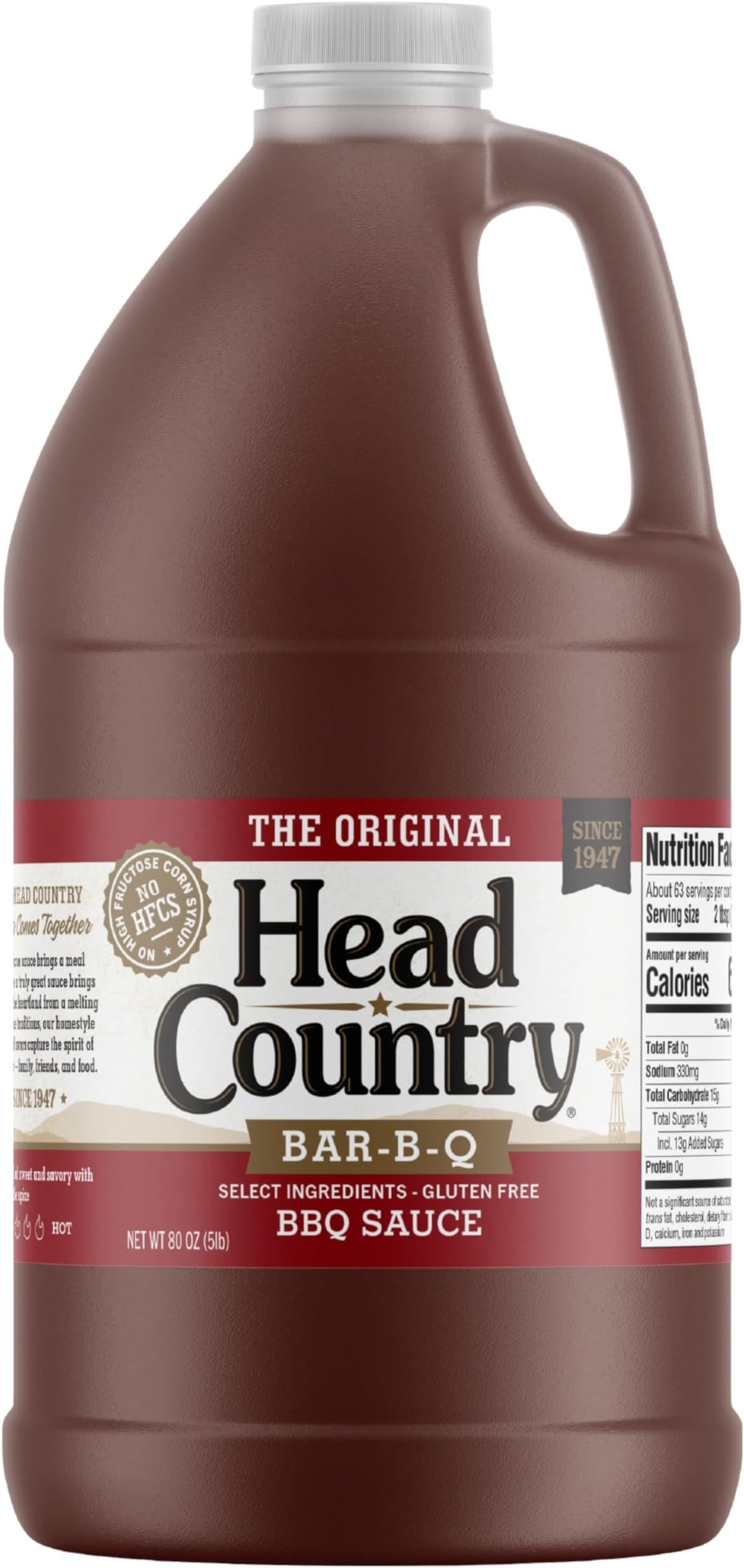 BBQ Sauce, Original | 80 Ounce Jug | Sweet & Savory Championship Barbeque Sauce For Chicken, Pork, Ribs & Burgers