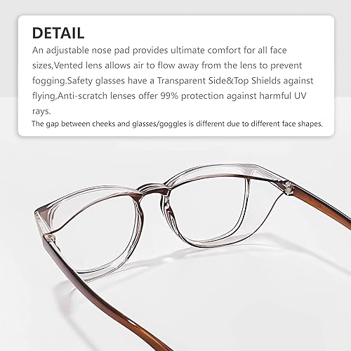 Miniatura 2 de Anteojos de seguridad LeonDesigns anti-vaho. Blue Light Gafas de protección ocular contra la luz azul, para mujeres.