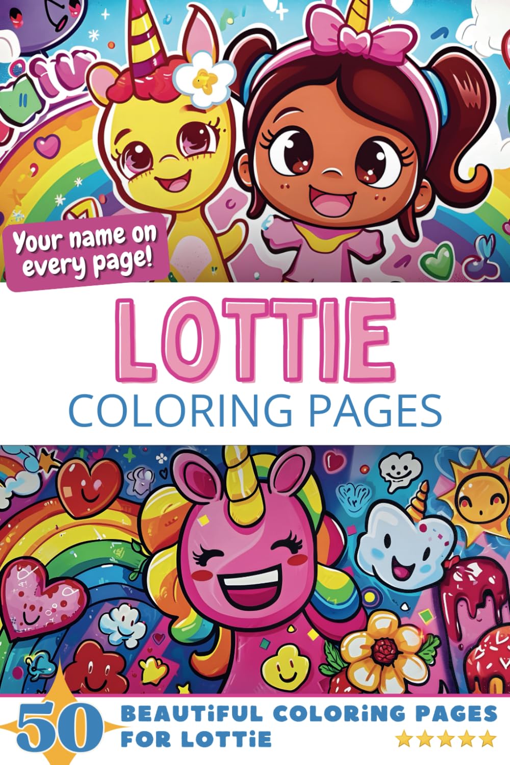 Independently Published Lottie Coloring Book: 50 Lottie Coloring Pages - 6x9" - Fantastic Gift