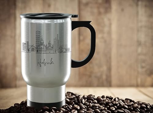 Miniatura 551 de Taza de cerámica Madrid Spain Skyline, taza blanca de recuerdo de Europa de 11 onzas, taza de café personalizada, regalo para cumpleaños, taza