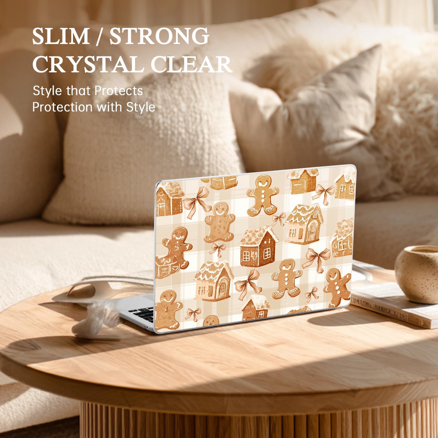Gingerbread Man Christmas case for MacBook Air 13 Inch Case 2022 2021 2020 2019 2018 Cute Aesthetics Plastic Hard Shell Touch ID A1932 A2179 M1 A2337 Festival Holiday Slim Protective Case