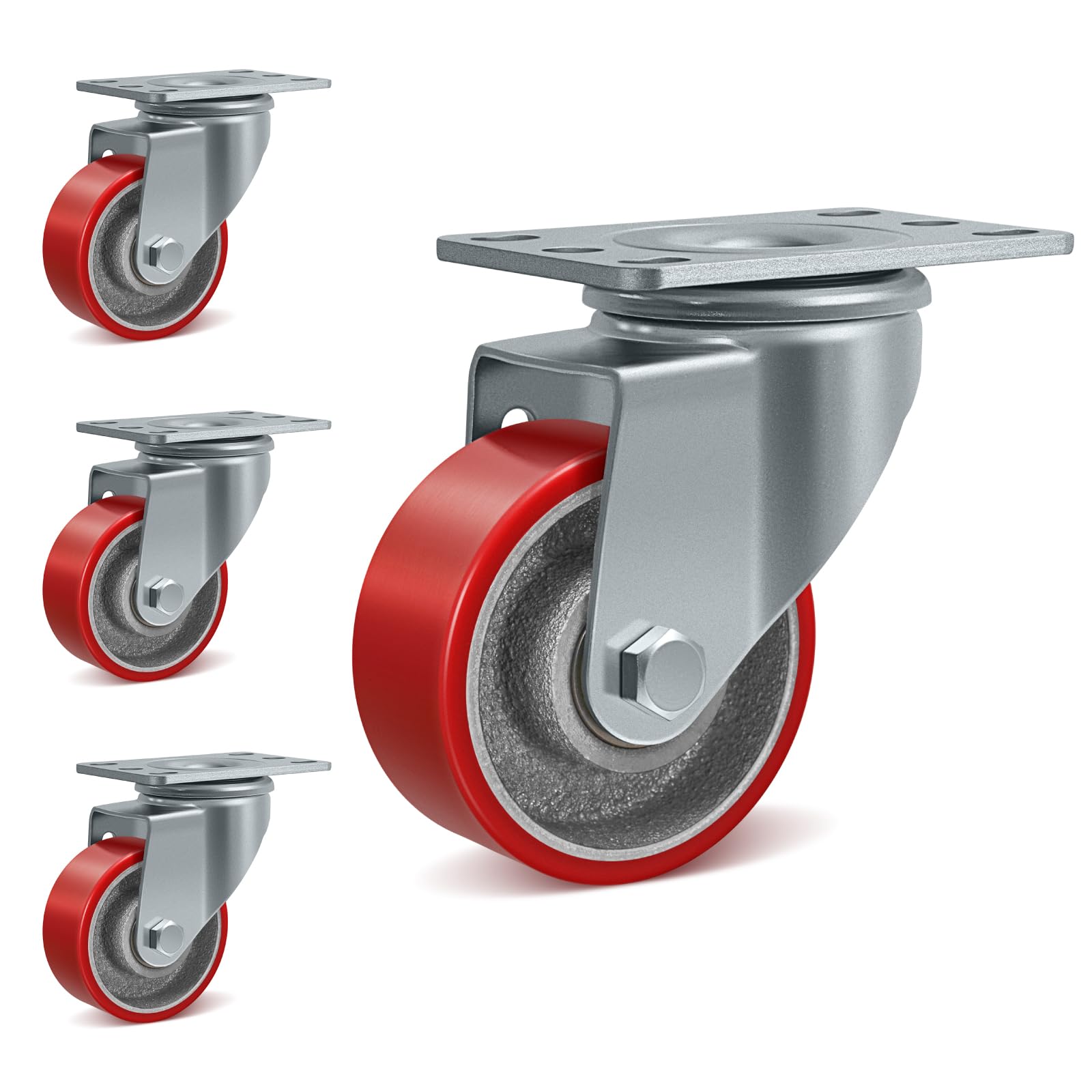Heavy Duty Industrial Casters - 1800 lb Capacity -8 Heavy Duty Industrial Casters - 1800 lb Capacity -8
