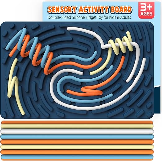YZROHYI Sensorik Board Silikon - Fidget Toy Mit 11 Zubehör Für Autistische Kinder