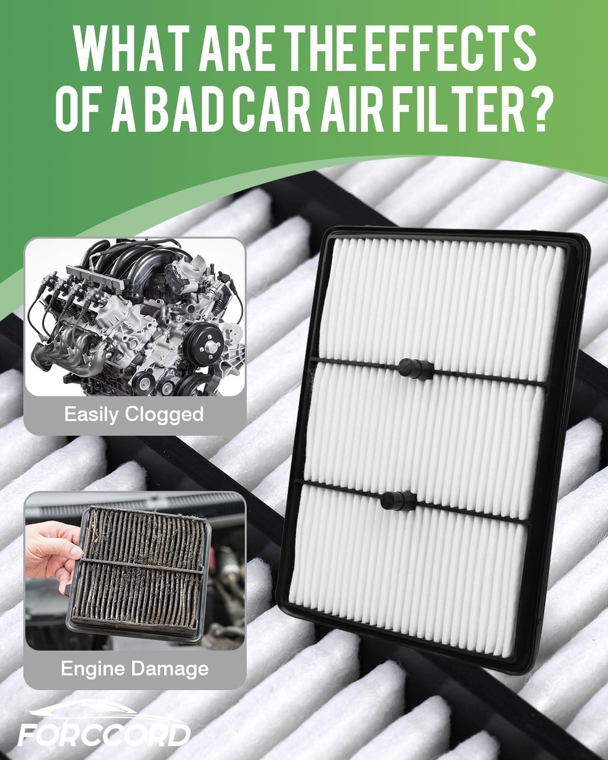 2-Pack Engine Air Filter Fits for Hyundai Ioniq 2017-2022 & Kia Niro 2017-2026 1.6L Air Filter Replacement 28113-G2100 28113G2100 Accessories