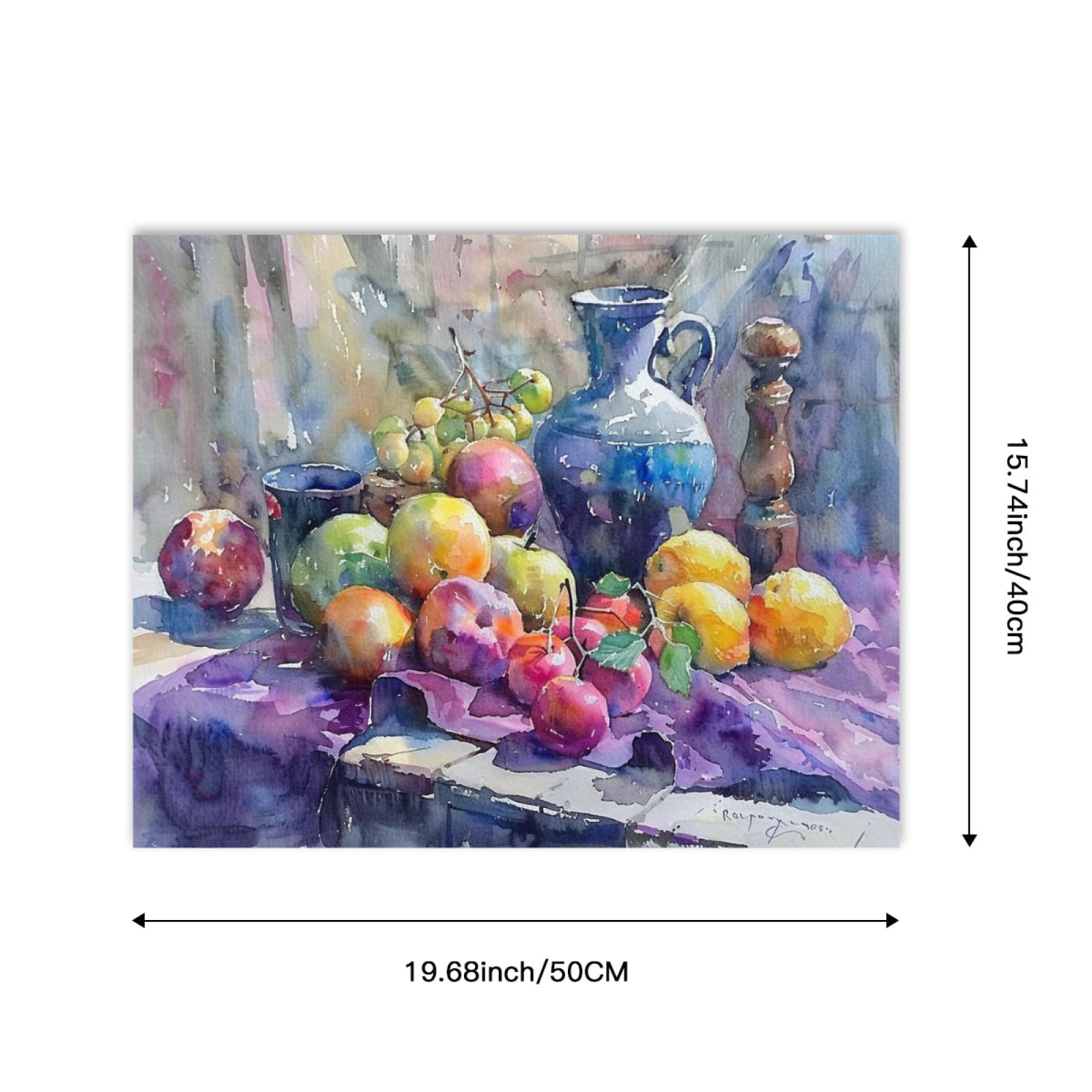 Amazon.com: Fhuyiks Still Life Watercolor Paint by Numbers Kit for
