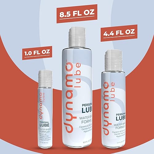 Miniatura 7 de Dynamo Wellness Lubricante personal a base de agua, lubricante que no mancha para hombres, mujeres y parejas, sin parabenos, sin glicerina, tamaño