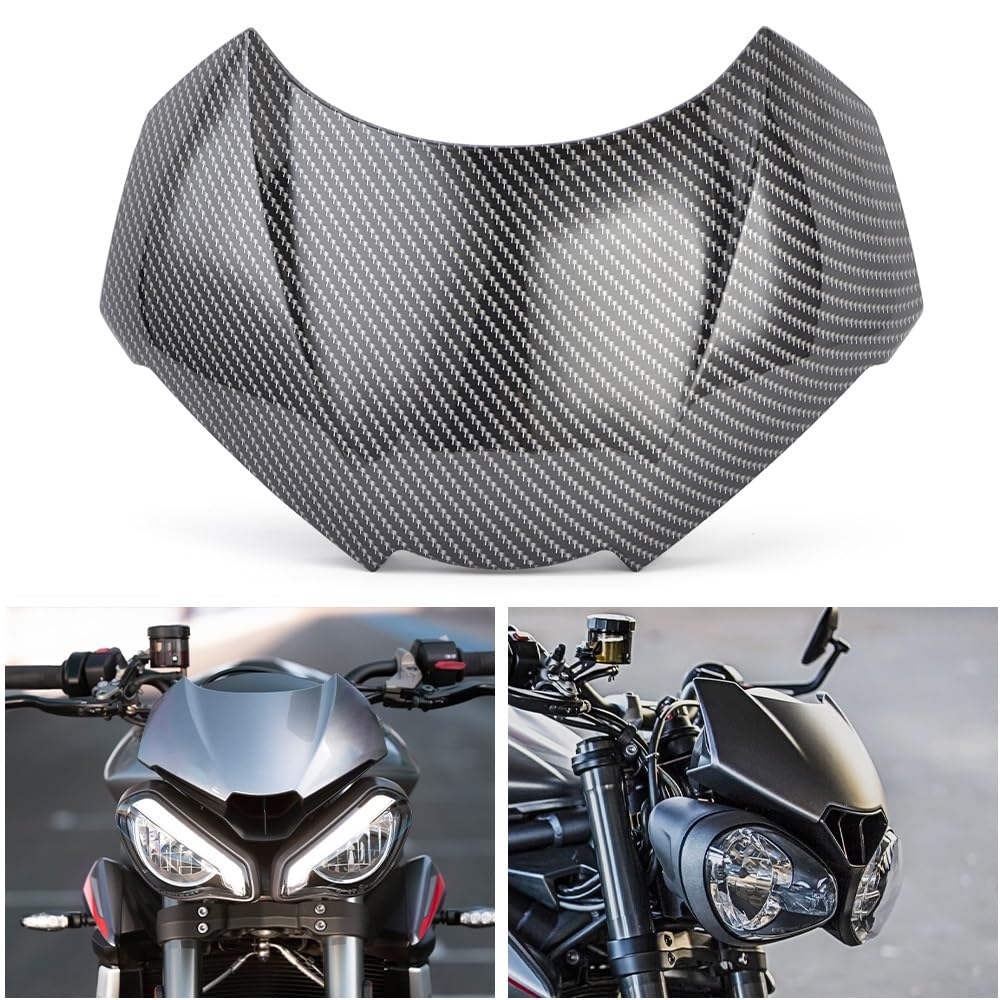Pasuje do Triumph Street Triple 765 R/RS reflektor motocyklowy osłona owiewki nadwozia Winglet spojler motocyklowy Wing(Bright black)