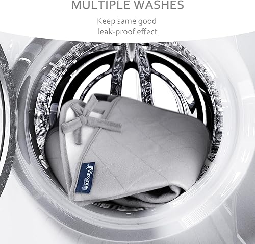 Miniatura 6 de Tapete impermeable para jaula de perro con cuerda, paquete de 2 (42 x 28 pulgadas), almohadillas lavables para orina para perros, almohadillas de