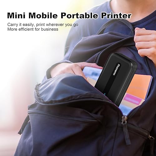 Miniatura 6 de Phomemo Impresora portátil M832, impresoras portátiles inalámbricas para viajes, Bluetooth sin tinta, compatible con letras estadounidenses de 8.5 x