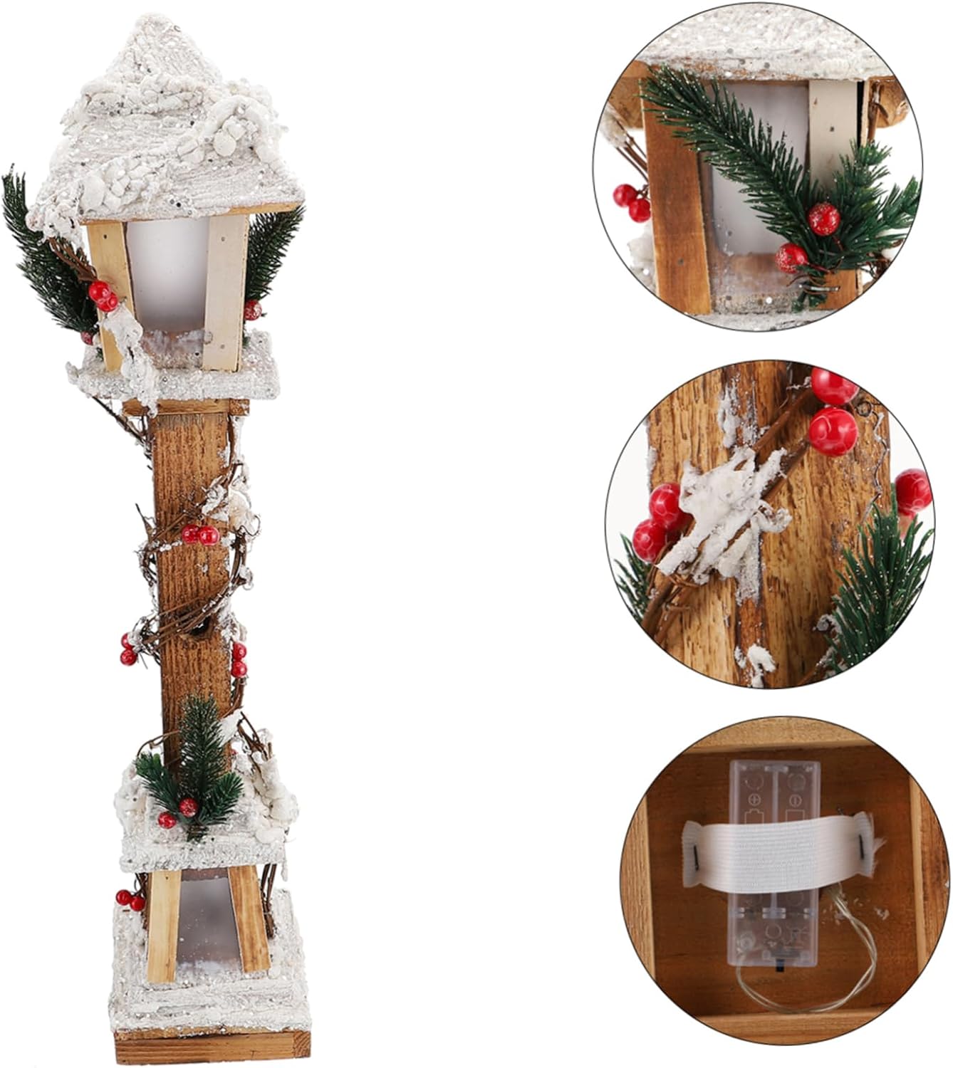 1Pc Luminous Streetlamp Model Delicate Tabletop Ornament for Christmas Decor for Home Garden and Office Showcase Adornment for Memorable Holidays