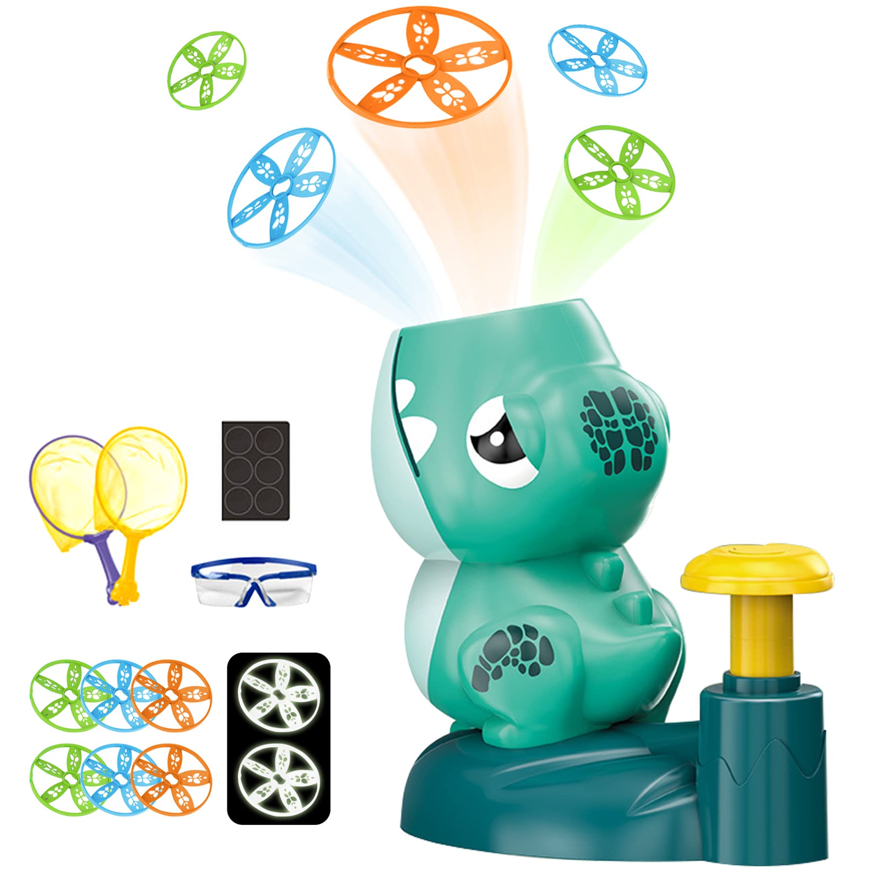 Lanceur De Soucoupe Volante - Flying Toys Disc Shooters Pour Les Enfants - Jouet Tournant Interactif Avec Lumière, Lanceur De Disque De Soucoupe Volante Jouets Intérieurs Et Extérieurs