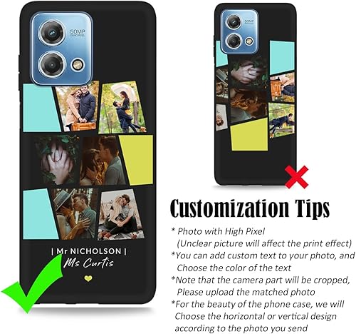 Vista 165 de Funda personalizada para Motorola Moto G Stylus 2021 con nombre de foto, texto y foto, GStylus personalizado -21 funda suave y fina (negro) de 6.8