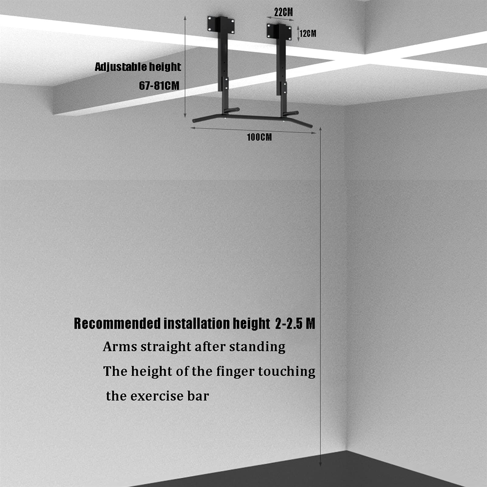 懸垂バー 高さ調整可能 スチール製 Amazon | チンアップバー ホームジム スチール製懸垂バー 高さ