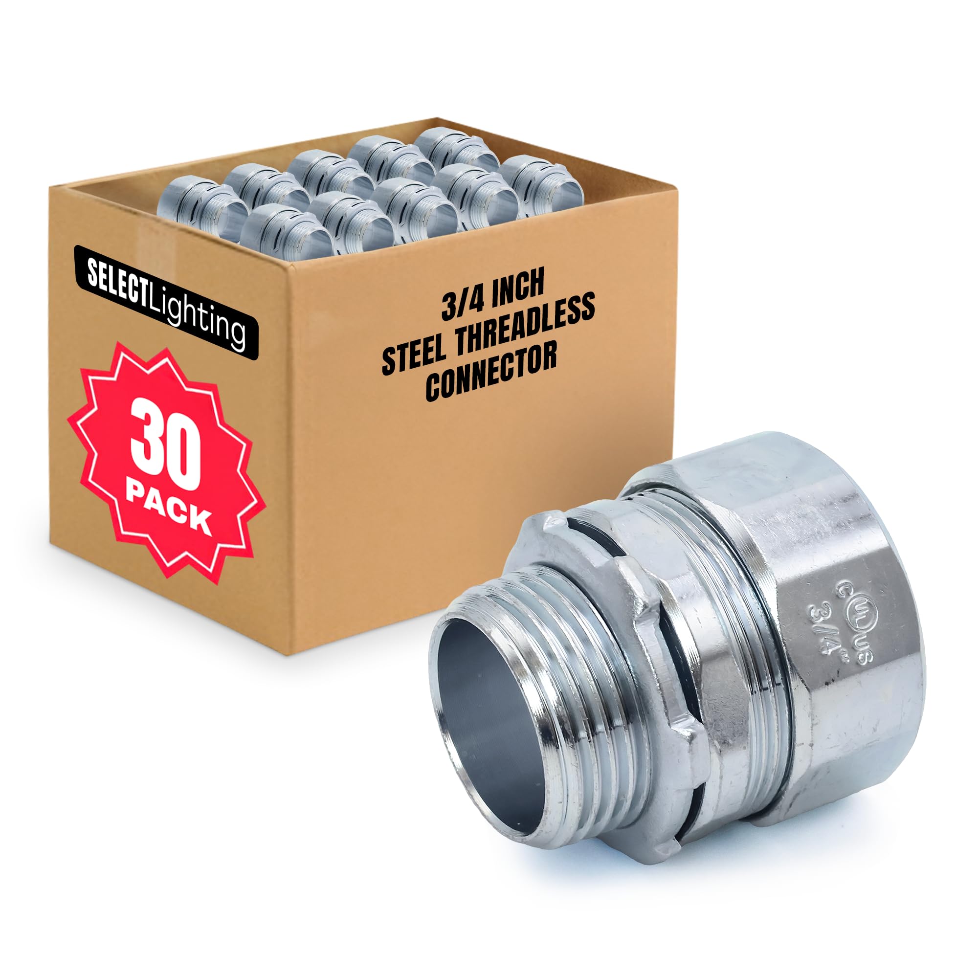 Zinc Plated Conduit Connectors - 10 Pack -7