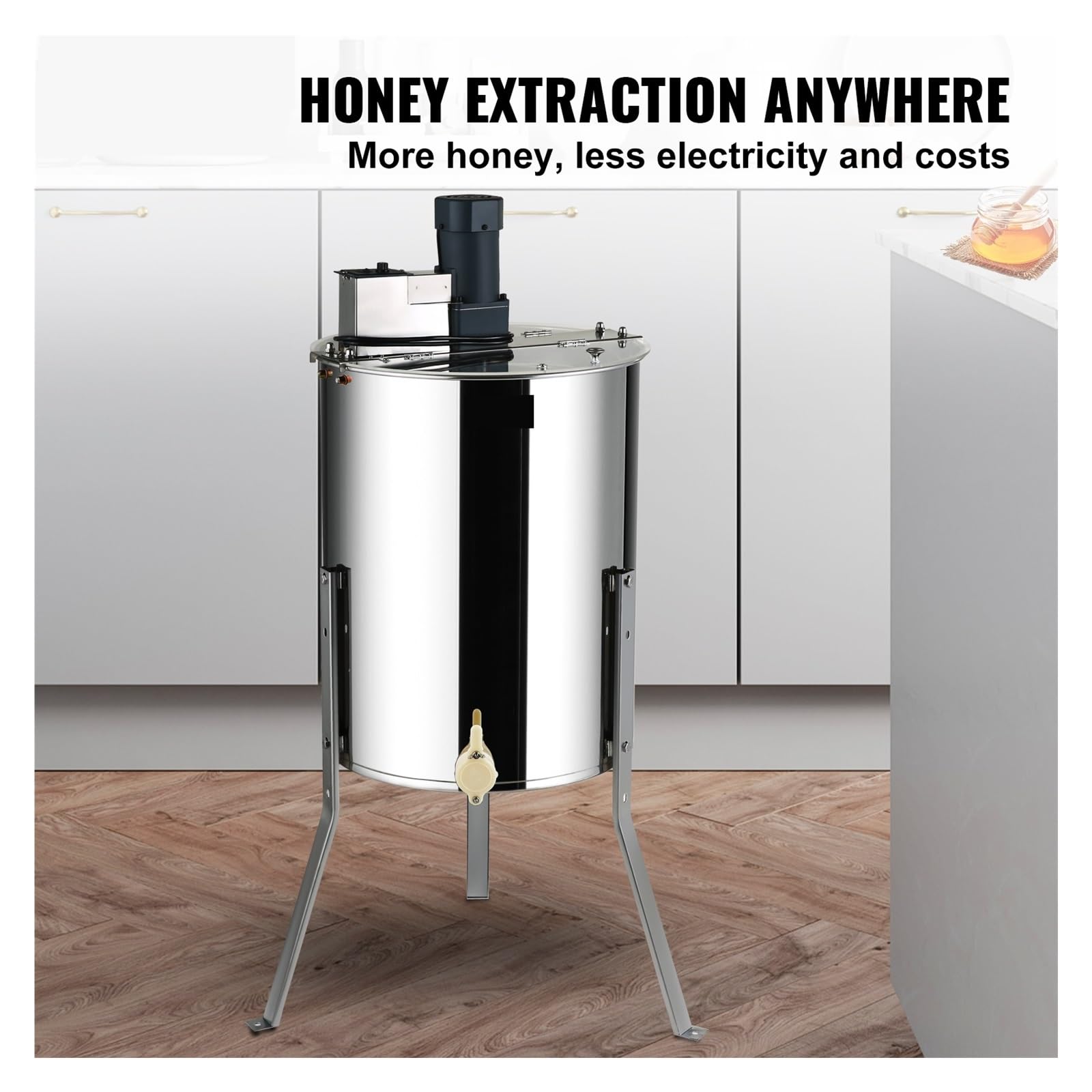 Miodarka 4/8 Fe Manual Electric Stainless Steel Honeycomb Wirówka Korbowa Wirówka Do Miodu Sprzęt Pszczelarski Pomocnik pszczelarza