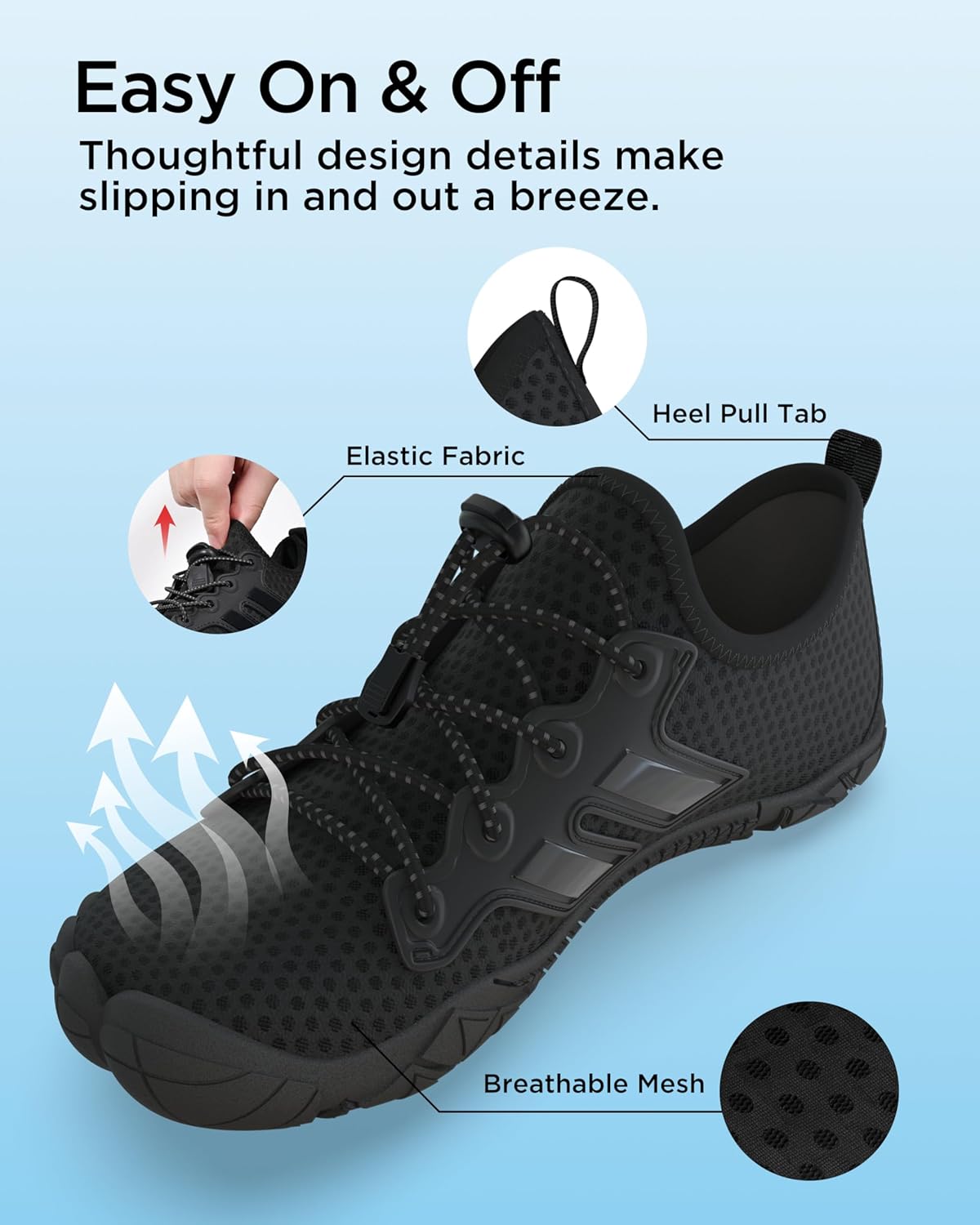 G2RISE Water Shoes Woman Men, Quick Dry & Breathable Barefoot Shoes for Beach, Pool, Sports, Surf & Swim White
