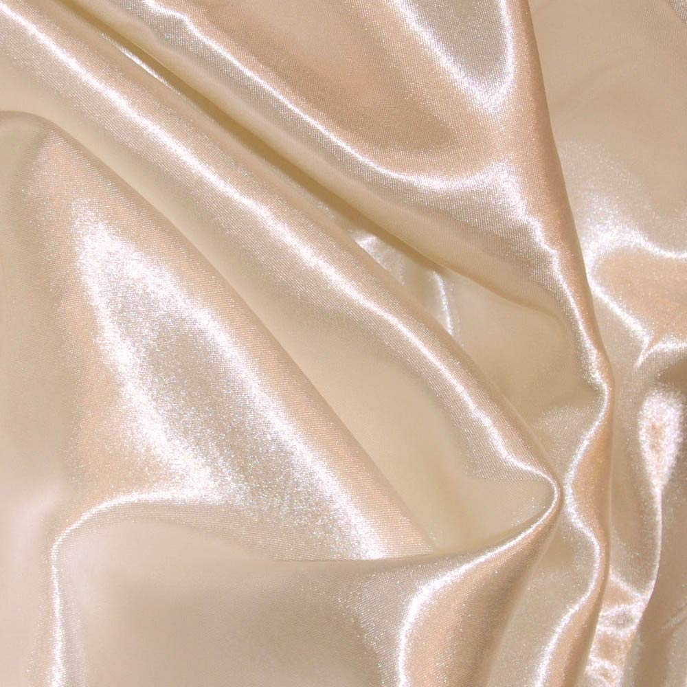 Silky Satin Fabric Material Poly Craft Dress Costume Bridal Prom 150cm Wide - Per metre (Champagne)