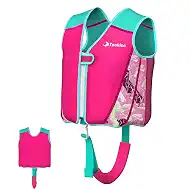 Kids Swim Vest for Girls 1-2-3-5-7-9 Years Old, Toddler Swim Vest 20-30-40-80 Pounds Adjustable for Swimming Trainer, Kids Pool Jacket with Crotch Strap
