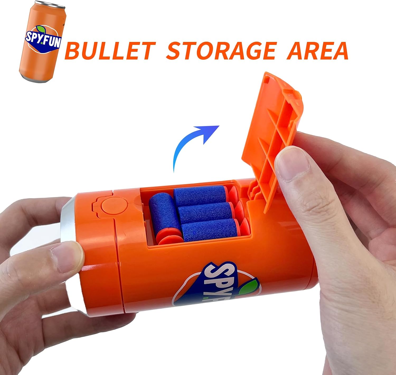 AGM MASTECH Transforming Soda Can Foam Dart Blaster, Novelty Gadget with 30 Soft Darts & 3 Targets, Collectible Model for Teens and Adults (Ages 15+)