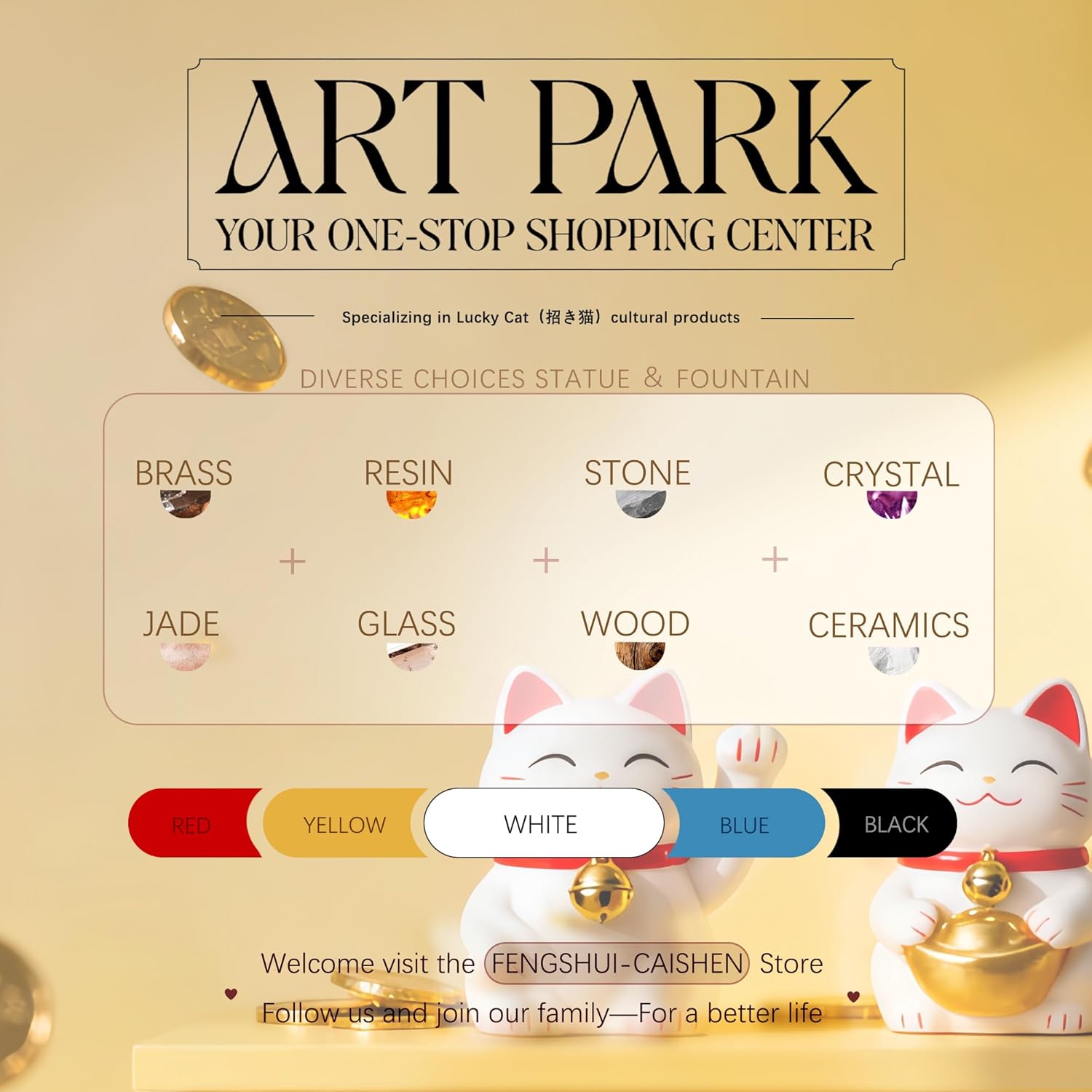 Maneki Neko Statue, Money Lucky Cat, Wealth Cat Figurine, Feng Shui Gifts, Feng Shui Decor, Bring Good Luck, Healthy, Wealth,招き猫 - Image 9