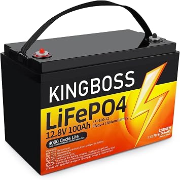 12.8V 100Ah LiFePO4 Lithium Battery, Group 31 Lithium Iron Phosphate 1280Wh Battery Built-in 100A Smart BMS 8000+Deep Cycles & 10-Year Lifespan, IP 65 for Solar System, RV, Trolling Motor, Boat