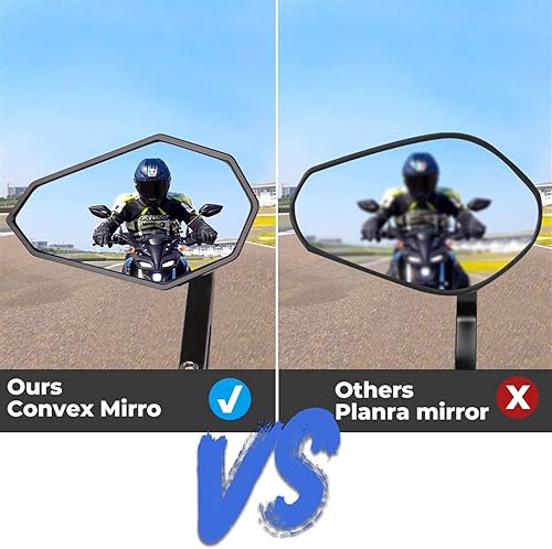 Miniatura 7 de Espejo retrovisor lateral de la barra, espejo retrovisor universal para motocicleta, espejos retrovisores CNC de aluminio para MT09 MT07 R1 R3