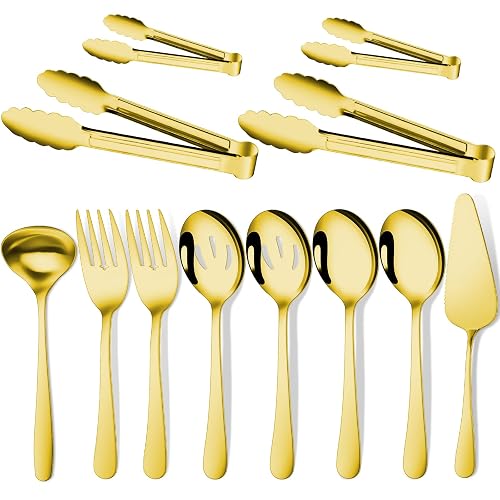 Gisly Gold 12 Pieces Serving Utensils