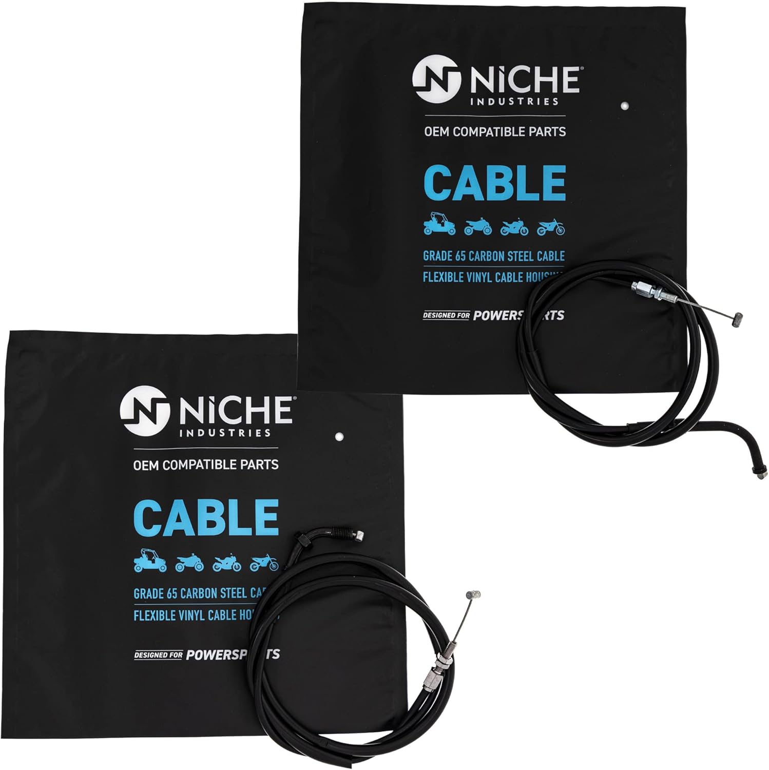 NICHE Push Pull Throttle Cable Set for Honda CB400 CM400 CM450 CX500 17910-447 17920-449