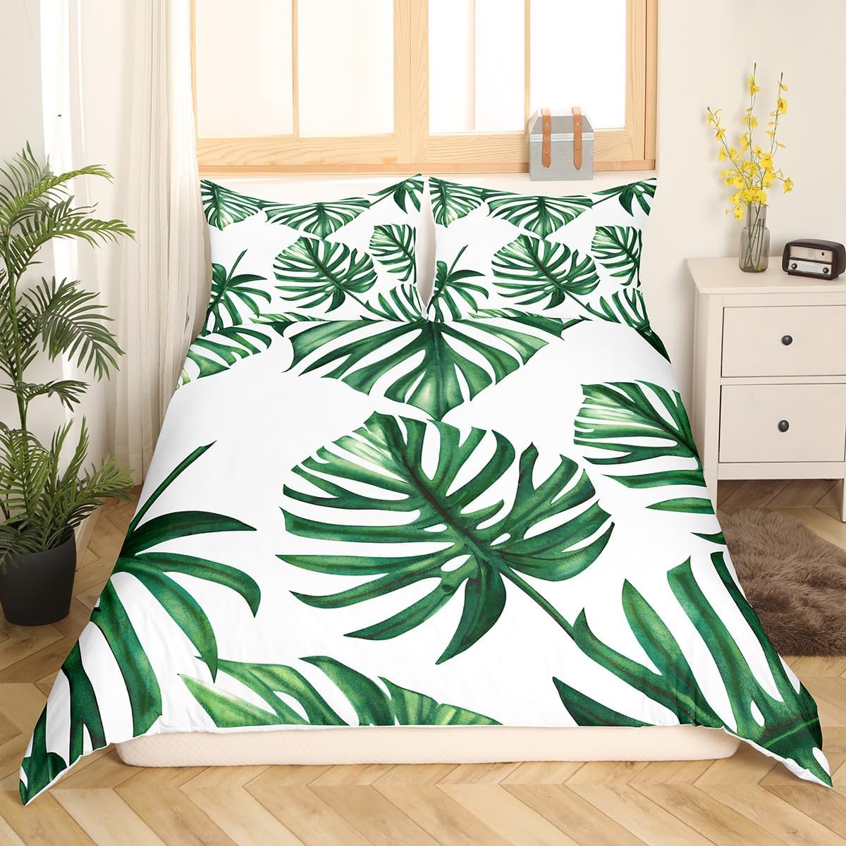 Feelyou 3D Guitar Comforter Cover Set Rock Music Theme Duvet Cover for Kids Boys Girls Wooden Scenes Bedding Set Country Style Bedspread Cover Bedroom Collection 3Pcs Queen Size