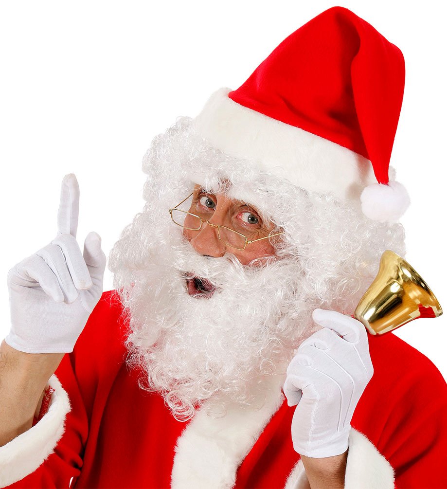 Weihnachtsmann Kostüm Set – 7-teiliges Zubehör Mit Bart, Perücke, Mütze, Handglocke & Brille Für Weihnachtsfeiern