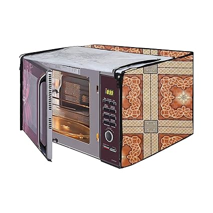 Aavya Unique Fashion Microwave Oven Cover Dust Proof & Water Proof for LG 21 Litre Convection Microwave Oven, 39,Red,White
