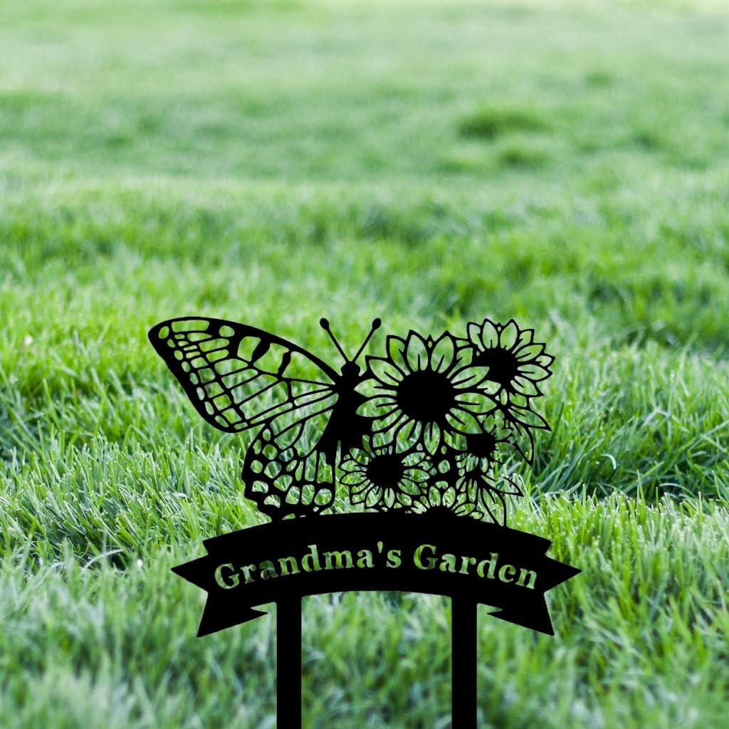 Custom Garden Metal Signs - Personalized Garden Metal Art - Custom Metal Garden Stake - Yard Metal Decor - Gift for Gardener - Gardener Name Stake Signs
