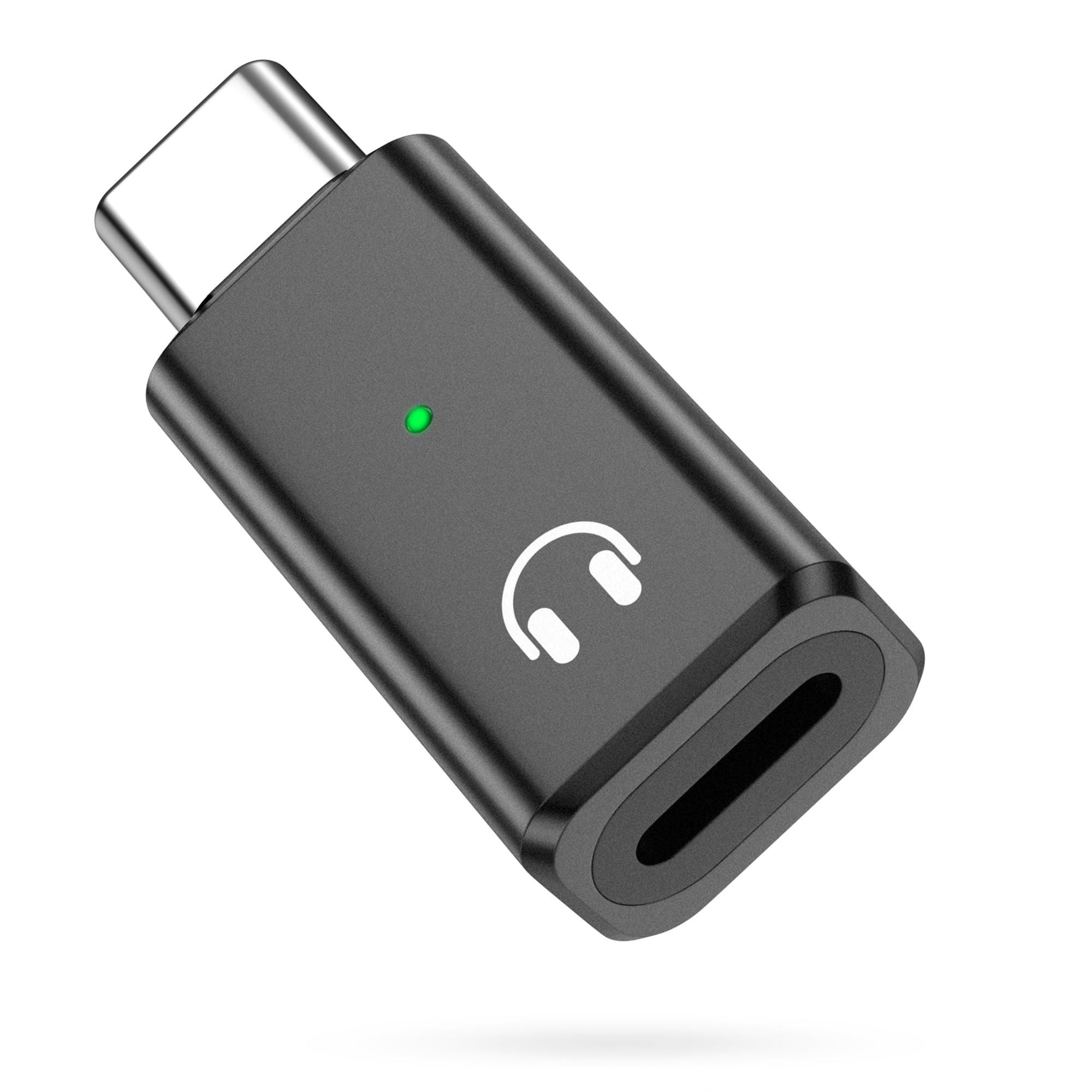 MoKo Lightning to USB-C Audio Adapter - Not for Microphones/Charging/Data Transfer, USB C Male to Female Lightning Headphone Earphone Adapter for iPhone Air 17 16 16e 15 Pro Max Plus, iPad, Black