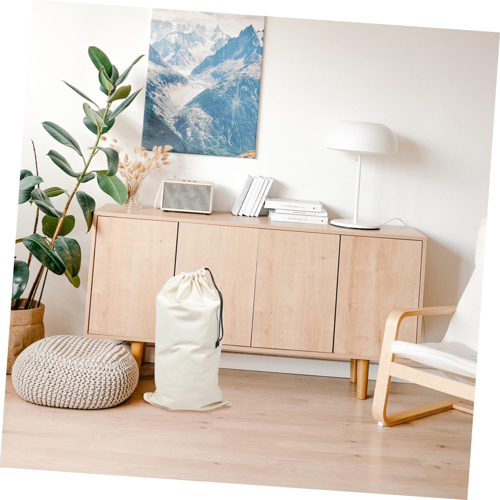 iplusmile 2 Stück Wäschesäcke für Waschmaschine aus Canvas Großer Beutel mit Kordelzug Robust und Praktisch für Kleidung und Decken Reisen